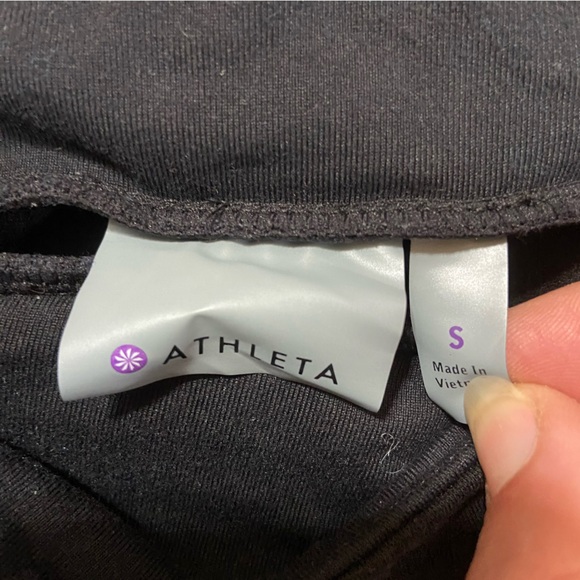 Athleta Luxe Ponte Knit and Faux Leather Pants Size Small - Picture 3 of 8